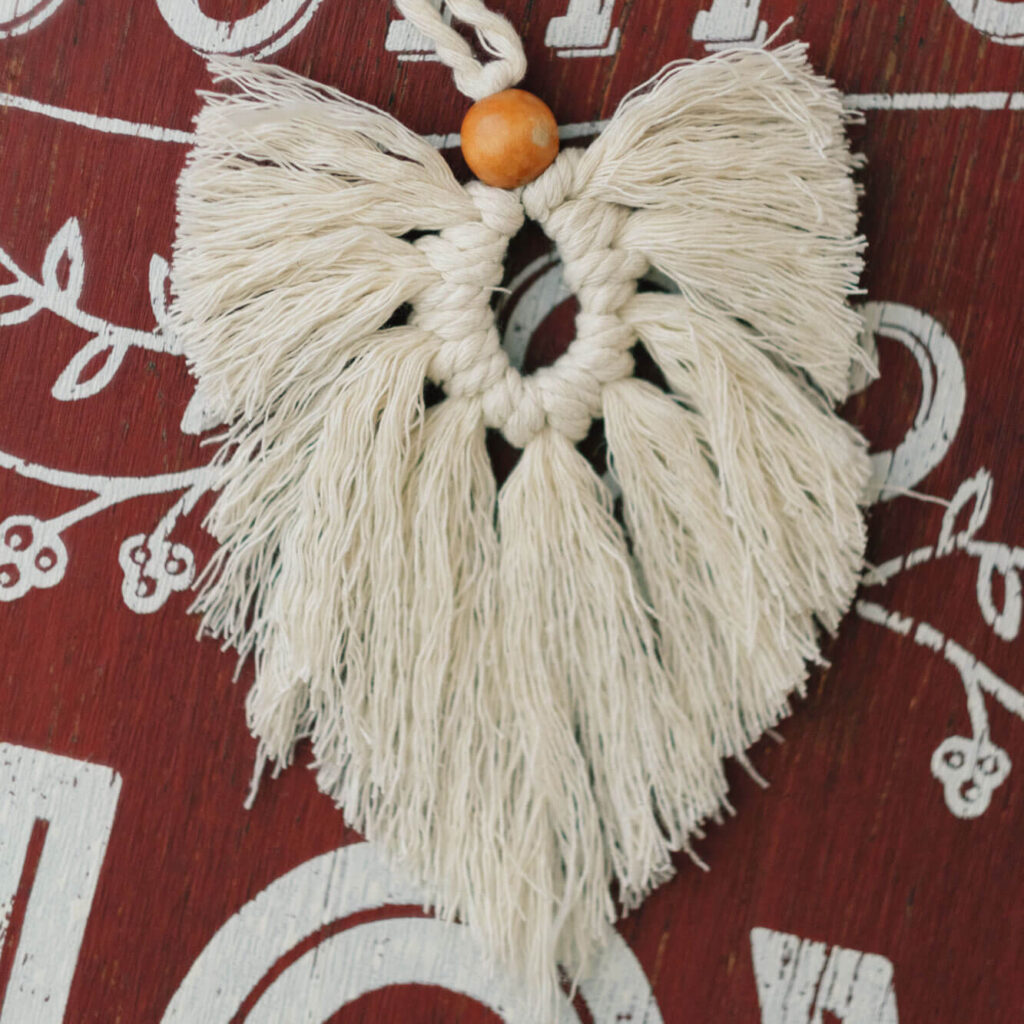Macramé Angel Christmas Ornament