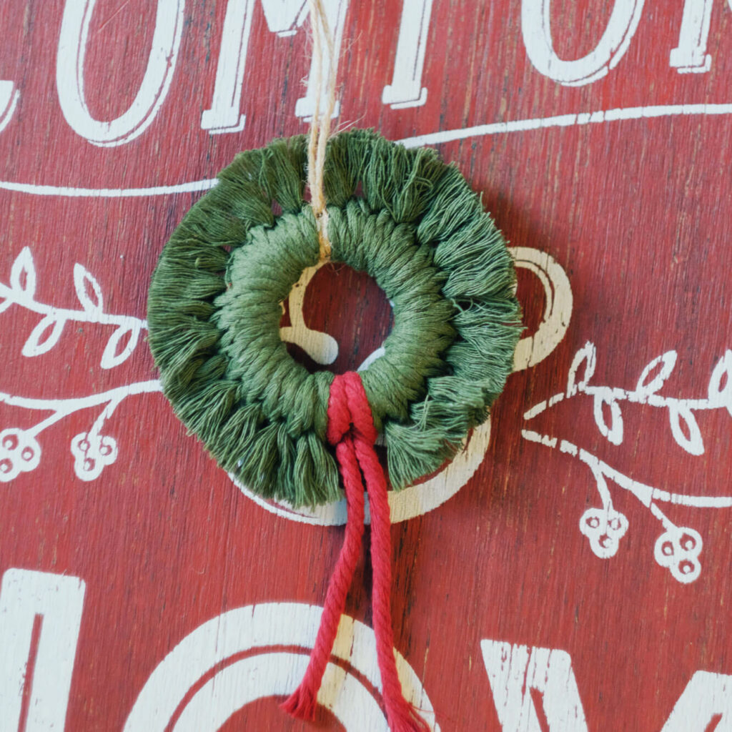 Handmade Cotton Wreath Ornaments - Macrame