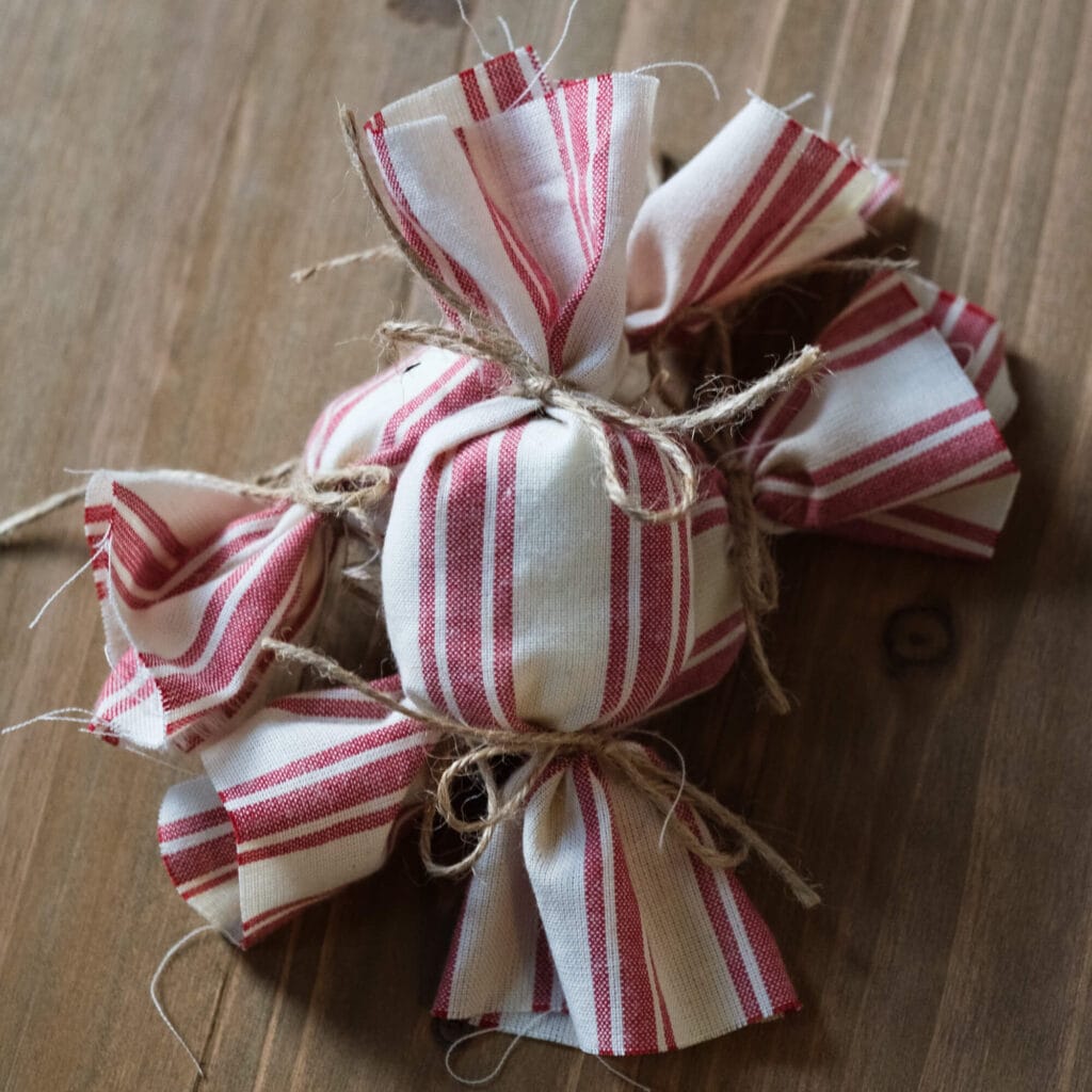 Handmade Cotton Peppermint Candy Ornaments