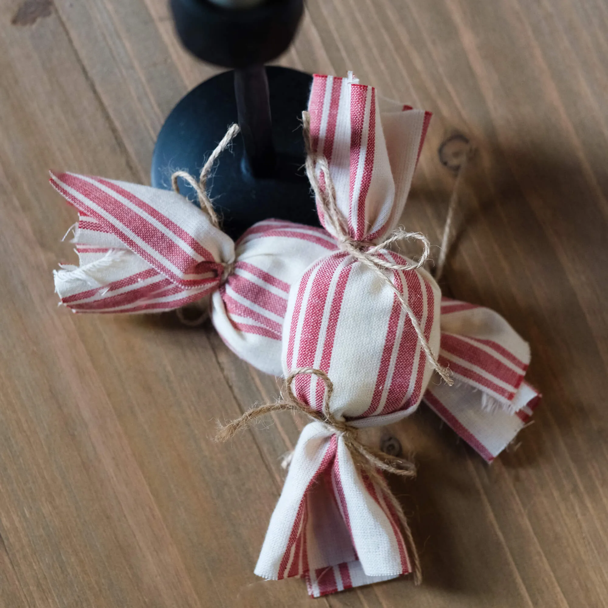 Handmade Cotton Peppermint Candy Ornaments