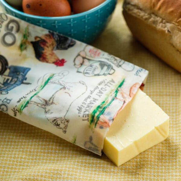 Beeswax Cheese Storage Bag - Farmers Market