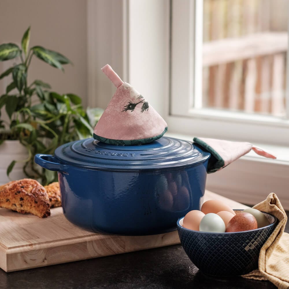 Handmade Dutch Oven Mitt Set - Rosy Hill & Botanical