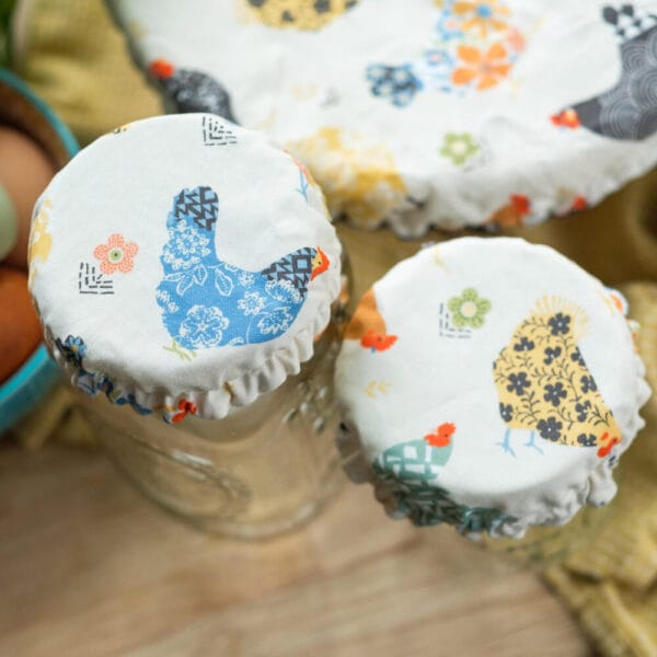 Mason Jar Cover - Happy Hens