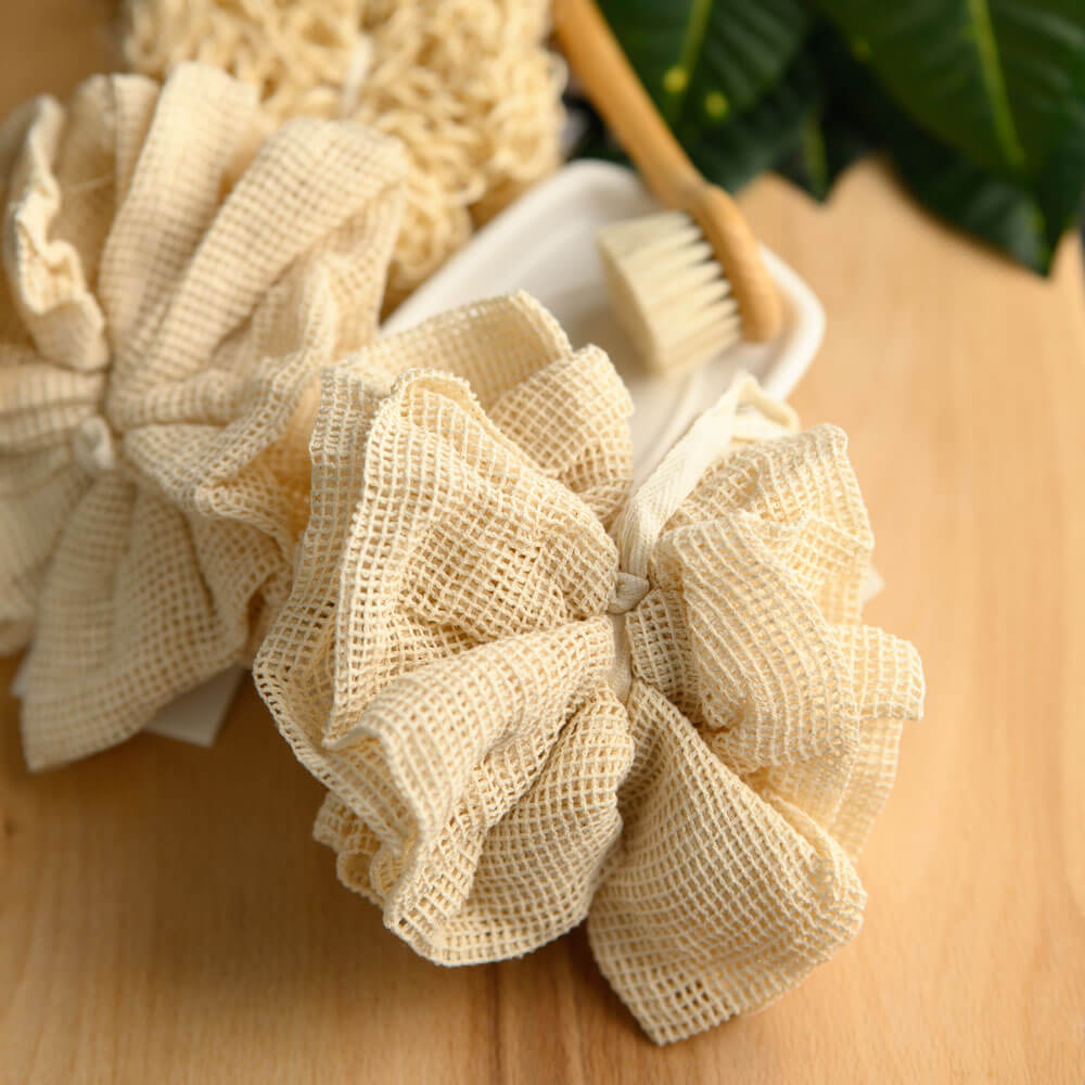 Organic Bath Pouf - Organic Cotton Loofah