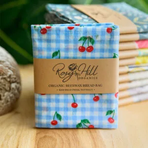 Organic Beeswax Bread Bag - Cherry Picnic