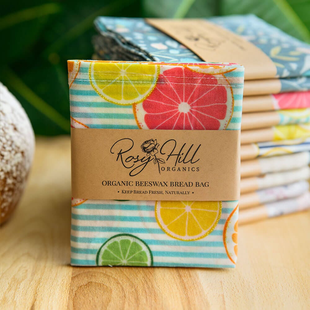 Organic Beeswax Bread Bag - Citrus