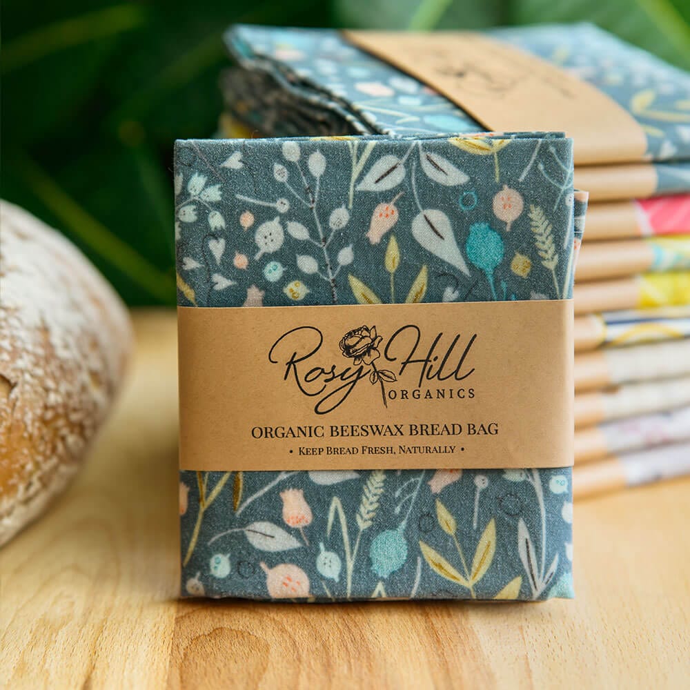 Organic Beeswax Bread Bag - Spring Garden